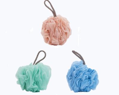 China FREE SHIPPING Unisex Exfoliating Scrubber Mesh Pouf Shower Ball Shower Bath Sponge Body Loofahs Scrubber for sale