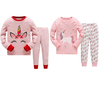 China Breathable Holiday Matching Pajamas Set Cotton Christmas Cartoon Pajamas Kids Sleepwear for sale