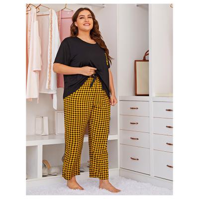 China Factory Supply Plus Size Long Sleeve Autumn Plus Size Sleepwear Women Women Two Piece Pajama Sets for sale