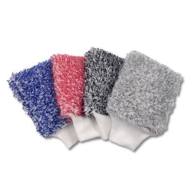 China Super Soft Durable Microfiber Microfiber Car Wash Glove for sale