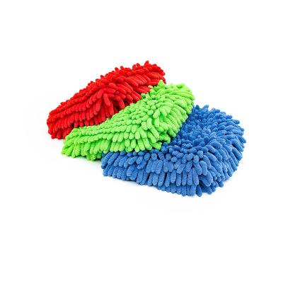 China Premium Microfiber Scratch Free Chenille Microfiber Car Wash Glove for sale