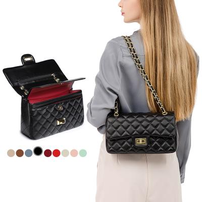 China PORTABLE Custom Luxury Designer Chain Logo Shoulder Cross & Body Purses For Lady Famous Brands PU Leather Totes Bags Women Handbags Ladies for sale