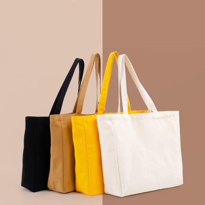 China custom eco-friendly canvas Tote Bags Soft-loop Reusable Logo Shopping Bag Tragetasche Gunstig for sale