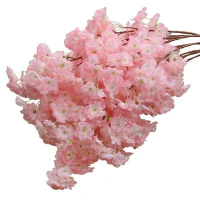 China Beautiful High Simulation Colorful Silk Cherry Blossom Flowers Artificial Silk Flowers New Arrival Wedding Decoration Home Decor for sale