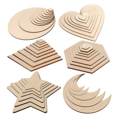 Κίνα Europe Ornaments Wood Circle Round Blank Pieces Cutouts Laser Engraving Unfinished Wood For Crafts προς πώληση