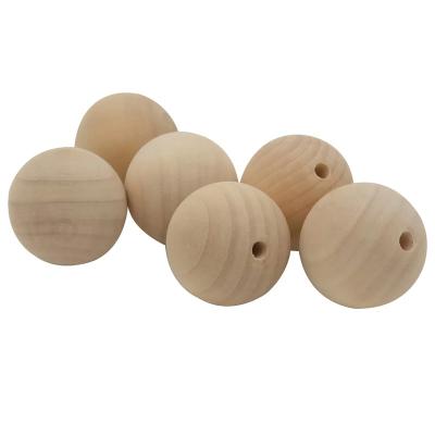 中国 Eco-Friendly A Variety Of Sizes Round Natural Unfinished Wooden D I Y Beads 50 Pieces Wholesale Beads Wooden Beads 販売のため