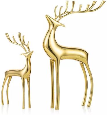 中国 Gold Europe Modern Living Room Accessories Home Table Art Crystal Ball Abstract Deer 販売のため