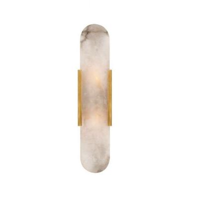 China Living room wall lamp hardware bedside bedroom study designer industrial post-modern natural marble wall lamp for sale