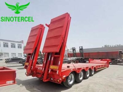 China Removable Gooseneck Semi Trailer 70 Tons Gooseneck Skeletal Trailer for sale