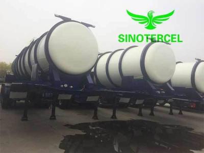 China Tri Axles Chemical Tanker Trailer 55000L Acid Transport Trailers for sale