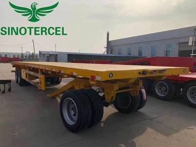 China 12.00R22.5 Semi Flatbed Trailer Q345B Full Size Car Trailer for sale