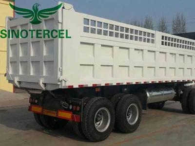 China Witte hek Halve aanhangwagen 40 Tons - 80 Tons Bumper Pull Flatbed aanhangwagen Te koop