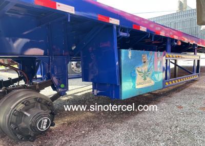 China Three Axles Flat Bed Semi Trailer SINOTERCEL 40 Ft Semi Trailer for sale