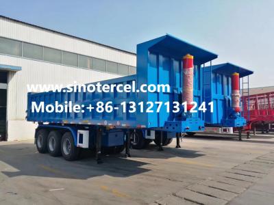 China 3 Axles 30-50CBM Front Lifting Semi Tipper Trailer For Sale for sale