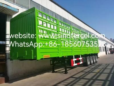 China 4 Axles Bulk Cargo Fence Semi Trailer for sale