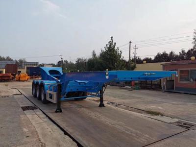 China 3 Axle Flatbed Semi Trailer 2×20 Feet Or 40 Feet For Container Carrying 50-60 Tons for sale