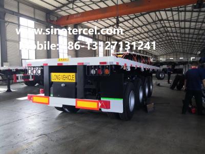 China 70t Flat Bed Semi Trailer 4 Axles White for sale