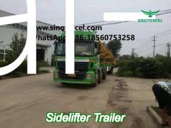 advanced dual line air brake system sidelifter trailer for side loading manual or remote control