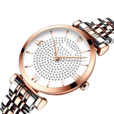 China 2020 Non-Specific Luxury Diamond Line Watches Women Watches For Girls for sale