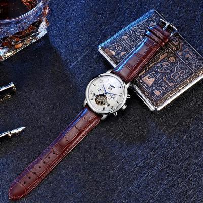 China Hot Selling Men's Leather Strap Automatic Date ONOLA Luxury Mechanical Watch Men's Automatic Mechanical Watch for sale