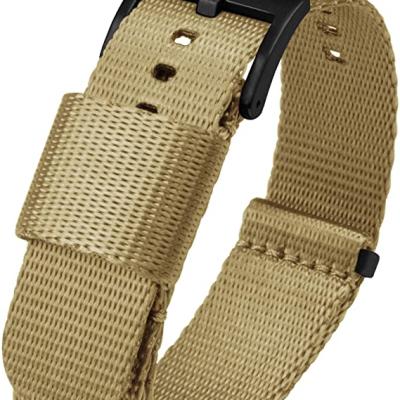 China Not Specified 2021 Luxury Nylon Gray Black Nato Watch Strap Metal Buckle NATO Watch Band Strap for sale