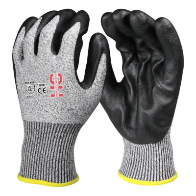 China Protection Nitrile Foam Coated Puncture Resistant Safety Work Cut Resistant Gloves for sale