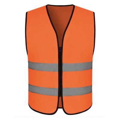 China Custom Wholesale Breathable 120g Reflective Vest in Orange for sale