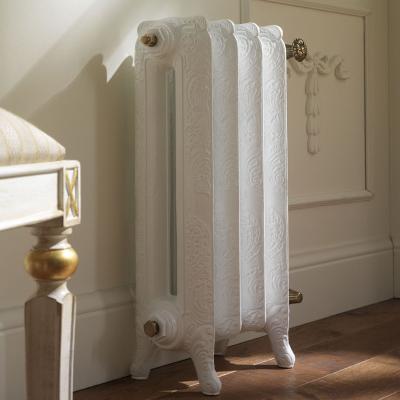 China Traditional vintage cast iron floor stand floreal radiators for bathroom with air vent for sale