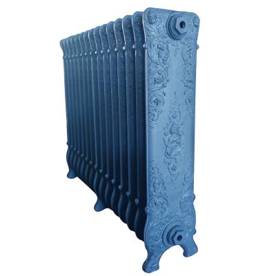 China Traditional 15 Sections 1m Vintage Hot Water Heating Radiators Output 2250 Watts With Blue Paint for sale