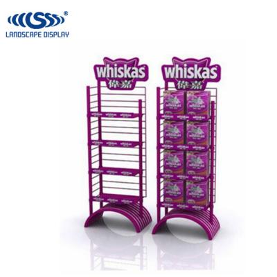 China Shopping mall metal display for cat food/metal display for pet food/display stand for pet food MFD006 for sale