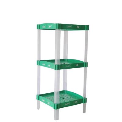 China Plastic Mineral Water Display Stand Shelves Plastic Drinks Rack CFD2020092402 for sale