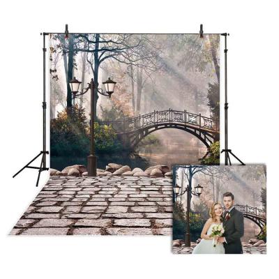 China Adjustable Landscape Metal Street Scenery Backdrop Photo Booth Photo Booth Backdrop For Photography for sale