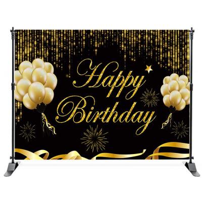 China Portable Adjustable Backdrop Stand 8x8FT Height Sight Telescopic Aluminum Banner Stands For Birthday Party Event for sale