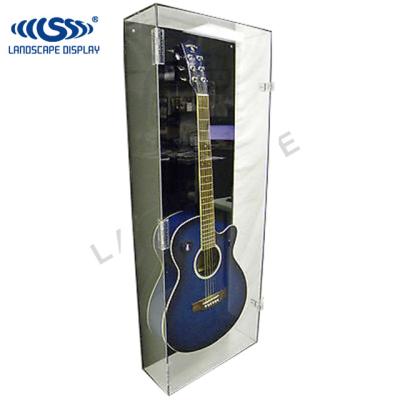 China 3MM Guitar Display Case / Clear Acrylic Guitar Display Box In Guangzhou for sale