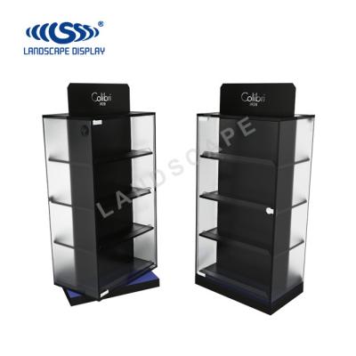 China Custom clear acrylic revolving watch display stand/acrylic plexiglass watch display case for sale