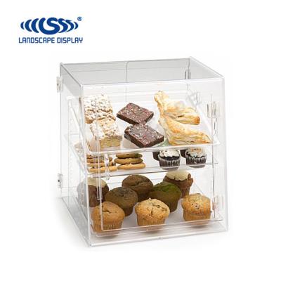 China New acrylic food display cases/acrylic plexiglass food display box/acrylic pastry display case for sale