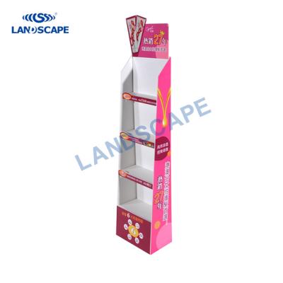 China Floor showcase customized hair shampoo/lotion PVC foam board display stand forex board rack for sale