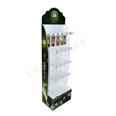 China Custom PVC PVC hair extension rack/hook extension display rack/floor hair extension display hair for sale