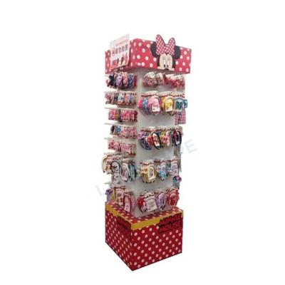 China Hair Accessories New Arrival Acrylic Floor Hair Accessories Display Stand / Standing Plexiglass for sale