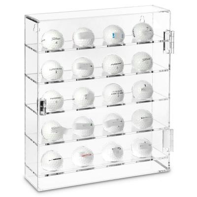 China Custom Wall Mounted Box Shelf Display Case Golf Ball Acrylic Golf Club Display Case for sale