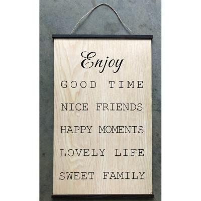 China Rustic Attractive Sunbow Happyness Family Theme Print Mount Wall Art For Home Decoration for sale