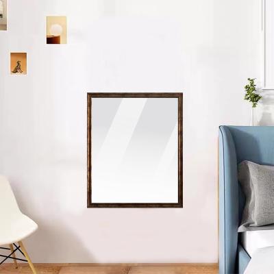 China Eco-friendly Decorative Wall Mirror Customized Rectangular Wall Mounted Decorative Plastic Mirror Frames For Living Room for sale