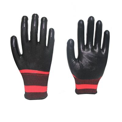 China Good Quality Industrial Wholesale 13 Gauge Nitrile Coated Safety Construction Hand Working Gloves for sale