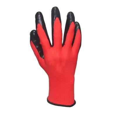 China China Supply Industrial Hand PU Cotton Nylon Smooth Gloves Nitrile Working Gloves for sale