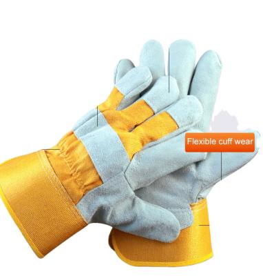 China Cowhide Welding Gloves Factory Direct Supply Non Slip Durable Breathable Cowhide Hand Protective Welding Gloves for sale