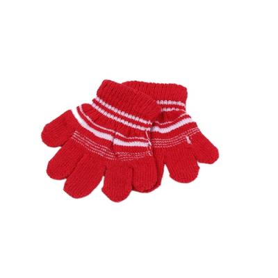 China New Hot Selling Autumn And Winter Warm Comfortable Children's Knitted Magic Gloves Striped for sale