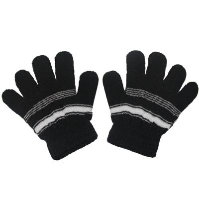 China Hot sale striped new Autumn And Winter Warm Small class children's acrylic knitted magic gloves for sale