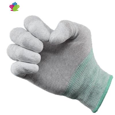 China High Quality Customized Logo Industrial Personal Protective Equipment Cheap Anti-Static PVC Coated Knitted Work Gloves for sale