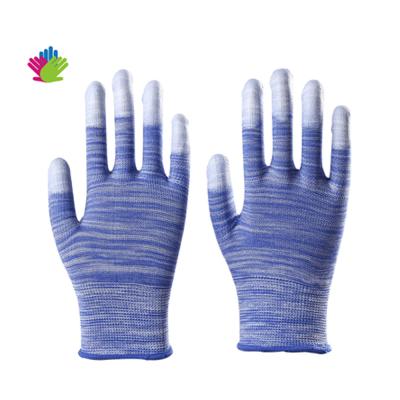 China Anti Static Industrial ESD PU Palm Fitted Gloves Nylon Gloves for sale