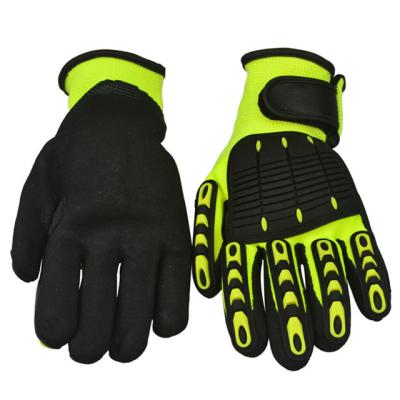 China Anti-collision design on the back Mechanic Hand Gloves For anti-mechanical hand anti-impact abrasion gloves safety work gloves for sale